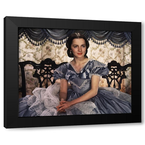 Olivia De Havilland as Melanie, Gone with the Wind, 1939 Black Modern Wood Framed Art Print by Vintage Hollywood Archive