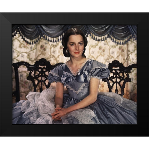 Olivia De Havilland as Melanie, Gone with the Wind, 1939 Black Modern Wood Framed Art Print by Vintage Hollywood Archive