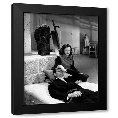 Ella Raines, Franchot Tone, Phantom Lady, 1944 Black Modern Wood Framed Art Print by Vintage Hollywood Archive