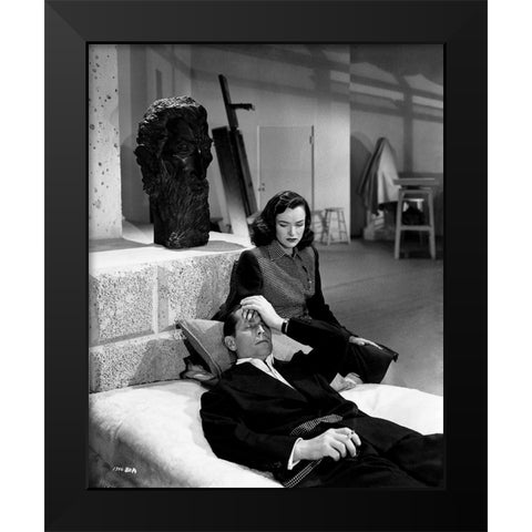 Ella Raines, Franchot Tone, Phantom Lady, 1944 Black Modern Wood Framed Art Print by Vintage Hollywood Archive