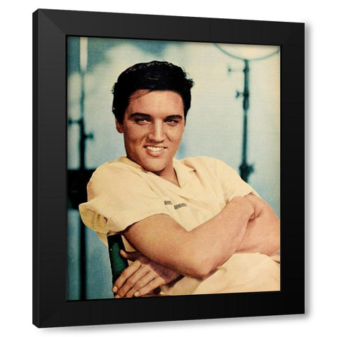 Elvis Presley, Modern Screen, 1958 Black Modern Wood Framed Art Print by Vintage Hollywood Archive