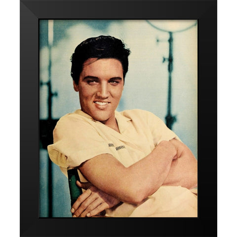 Elvis Presley, Modern Screen, 1958 Black Modern Wood Framed Art Print by Vintage Hollywood Archive