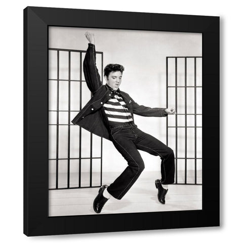 Elvis Presley, Jailhouse Rock I Black Modern Wood Framed Art Print with Double Matting by Vintage Hollywood Archive