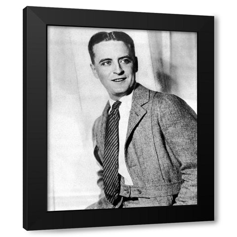 F. Scott Fitzgerald, 1923 Black Modern Wood Framed Art Print by Vintage Hollywood Archive
