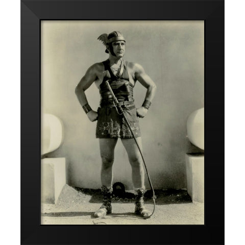Francis X. Bushman as Messala, Ben-Hur A Tale of the Christ, 1925 Black Modern Wood Framed Art Print by Vintage Hollywood Archive