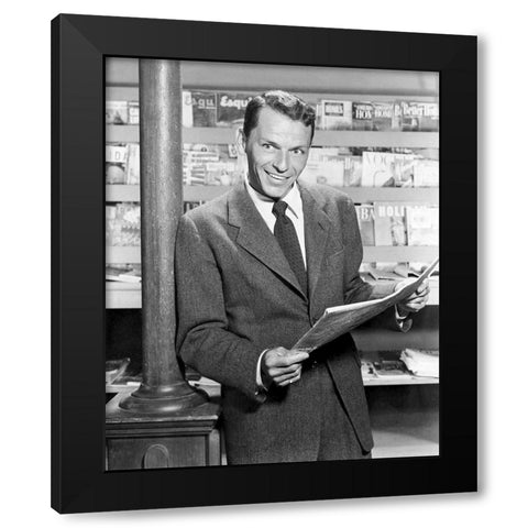 Frank Sinatra, 1954 Black Modern Wood Framed Art Print with Double Matting by Vintage Hollywood Archive