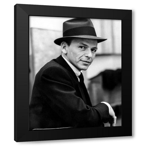Frank Sinatra, 1957 III Black Modern Wood Framed Art Print by Vintage Hollywood Archive