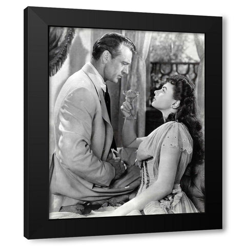 Gary Cooper, Ingrid Bergman, Saratoga Trunk, 1945 Black Modern Wood Framed Art Print with Double Matting by Vintage Hollywood Archive