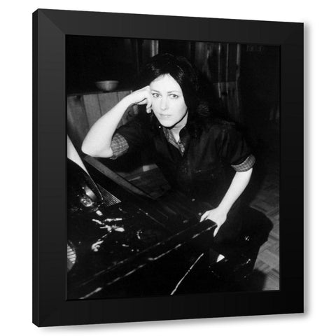 Grace Slick Black Modern Wood Framed Art Print by Vintage Hollywood Archive