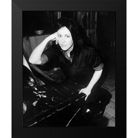 Grace Slick Black Modern Wood Framed Art Print by Vintage Hollywood Archive