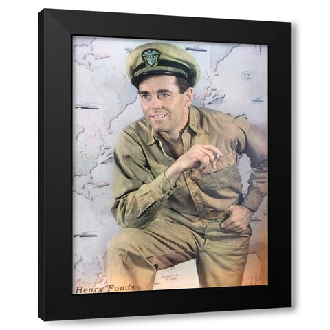 Henry Fonda as Mr. Roberts, 1948 Black Modern Wood Framed Art Print with Double Matting by Vintage Hollywood Archive