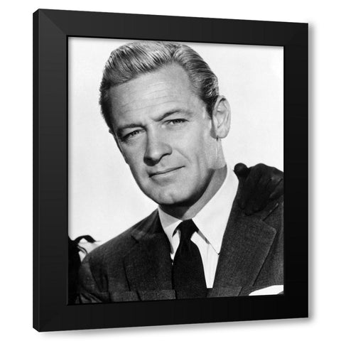 William Holden Black Modern Wood Framed Art Print by Vintage Hollywood Archive