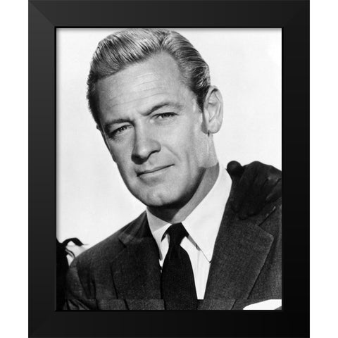 William Holden Black Modern Wood Framed Art Print by Vintage Hollywood Archive