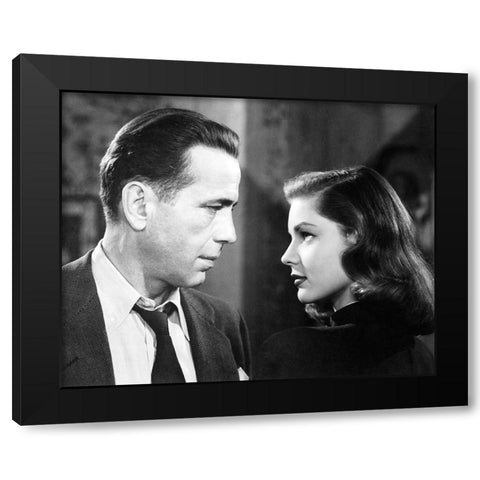 Humphrey Bogart, Lauren Bacall, The Big Sleep, 1954 Black Modern Wood Framed Art Print with Double Matting by Vintage Hollywood Archive