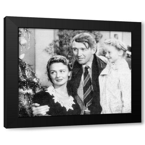 Its A Wonderful Life, 1946 I Black Modern Wood Framed Art Print with Double Matting by Vintage Hollywood Archive