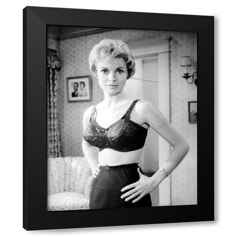 Janet Leigh, Psycho, 1960 Black Modern Wood Framed Art Print by Vintage Hollywood Archive