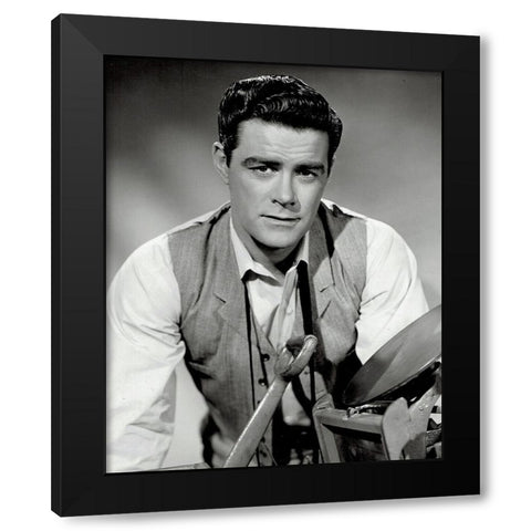 Jeff Richards, 1959 Black Modern Wood Framed Art Print by Vintage Hollywood Archive