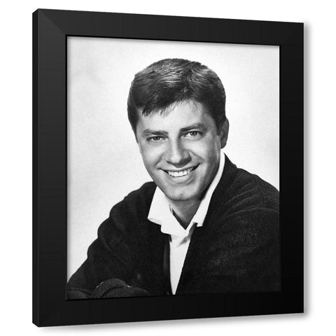 Jerry Lewis Black Modern Wood Framed Art Print by Vintage Hollywood Archive