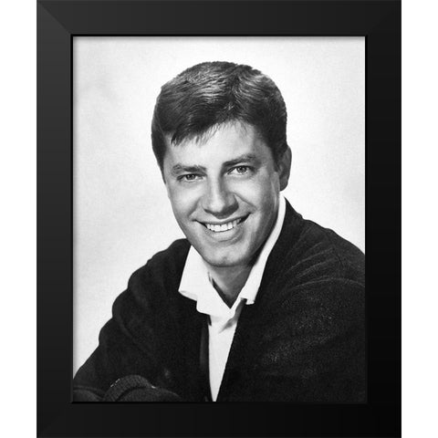 Jerry Lewis Black Modern Wood Framed Art Print by Vintage Hollywood Archive