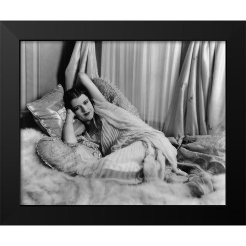 June Collyer, Extravagance, 1930 Black Modern Wood Framed Art Print by Vintage Hollywood Archive