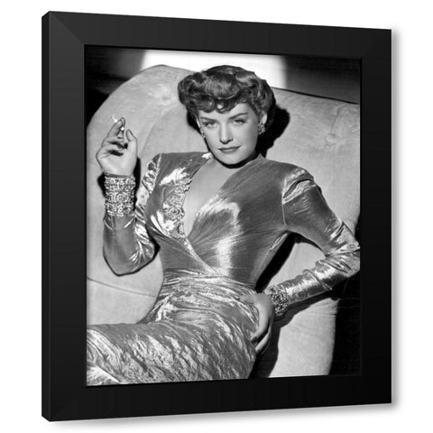 Kaaren Verne, All Through the Night, 1942 Black Modern Wood Framed Art Print with Double Matting by Vintage Hollywood Archive