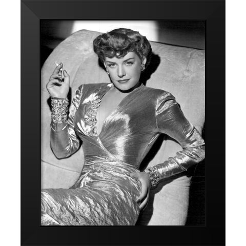 Kaaren Verne, All Through the Night, 1942 Black Modern Wood Framed Art Print by Vintage Hollywood Archive