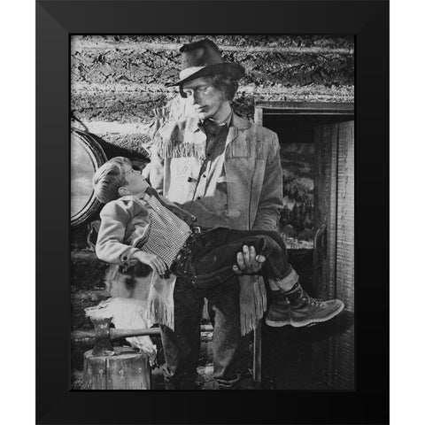 Richard Kiel, Jonathan Provost, Lassie, 1963 Black Modern Wood Framed Art Print by Vintage Hollywood Archive