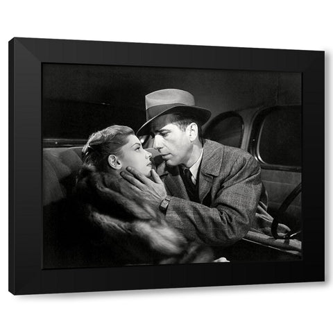 Lauren Bacall, Humphrey Bogart, 1946 Black Modern Wood Framed Art Print by Vintage Hollywood Archive