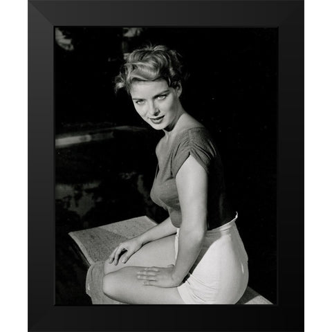 Beverly Michaels Black Modern Wood Framed Art Print by Vintage Hollywood Archive