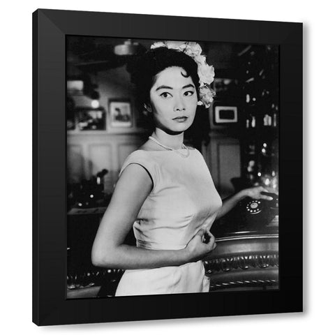 Lisa Lu, Hong Kong, 1960 Black Modern Wood Framed Art Print with Double Matting by Vintage Hollywood Archive