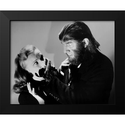 Louise Currie, Bela Lugosi, The Ape Man, 1943 Black Modern Wood Framed Art Print by Vintage Hollywood Archive