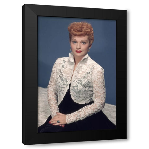 Lucille Ball Black Modern Wood Framed Art Print by Vintage Hollywood Archive