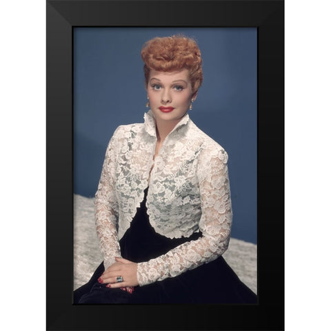 Lucille Ball Black Modern Wood Framed Art Print by Vintage Hollywood Archive