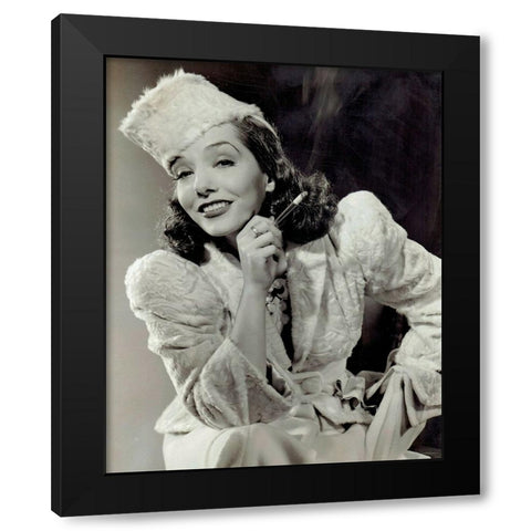 Lupe Velez Black Modern Wood Framed Art Print with Double Matting by Vintage Hollywood Archive
