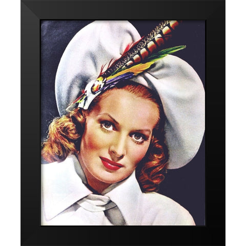 Maureen OHara, Modern Screen Black Modern Wood Framed Art Print by Vintage Hollywood Archive