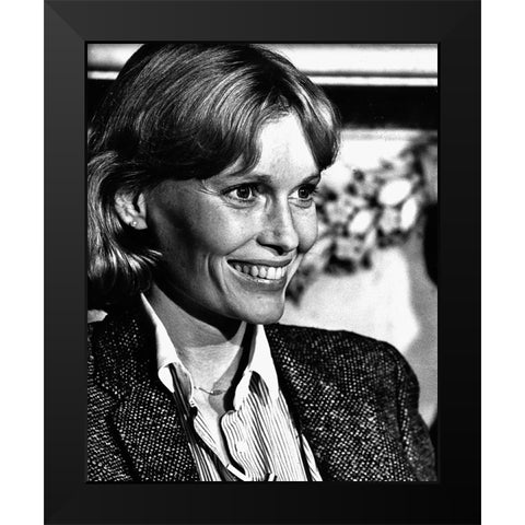 Mia Farrow Black Modern Wood Framed Art Print by Vintage Hollywood Archive