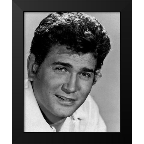 Michael Landon Black Modern Wood Framed Art Print by Vintage Hollywood Archive