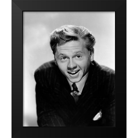 Mickey Rooney Black Modern Wood Framed Art Print by Vintage Hollywood Archive