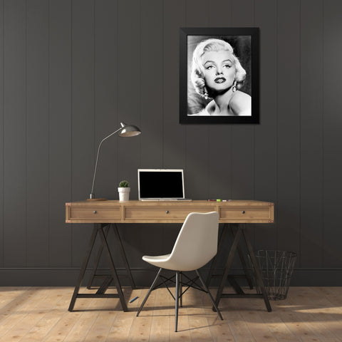 Marilyn Monroe Black Modern Wood Framed Art Print by Vintage Hollywood Archive