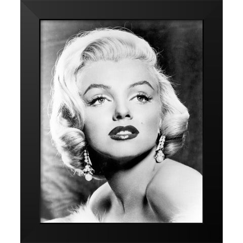 Marilyn Monroe Black Modern Wood Framed Art Print by Vintage Hollywood Archive