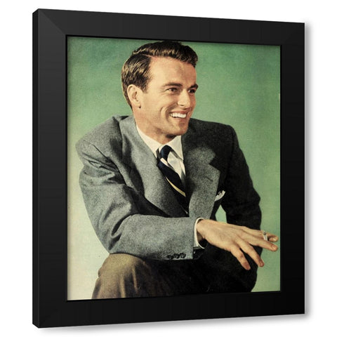 Montgomery Clift, 1950 Black Modern Wood Framed Art Print with Double Matting by Vintage Hollywood Archive