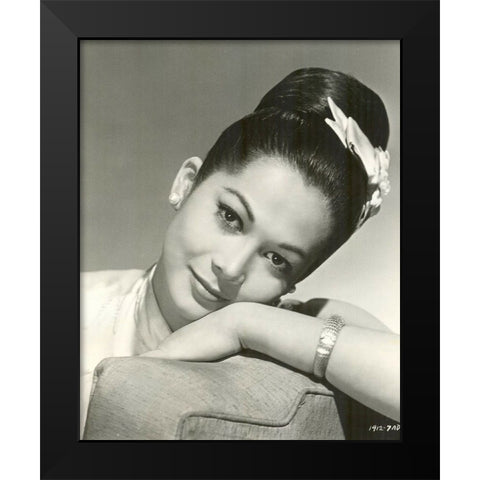 Nancy Kwan Black Modern Wood Framed Art Print by Vintage Hollywood Archive