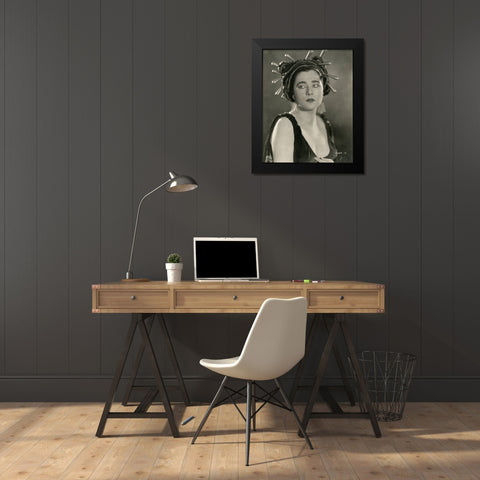 Nita Naldi Black Modern Wood Framed Art Print by Vintage Hollywood Archive
