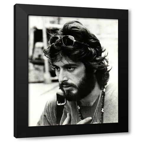 Al Pacino,Â Serpico Black Modern Wood Framed Art Print by Vintage Hollywood Archive