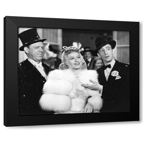 Paul Hartman, Anna Neagle, Ray Bolger, Mardi Gras, 1941 Black Modern Wood Framed Art Print with Double Matting by Vintage Hollywood Archive