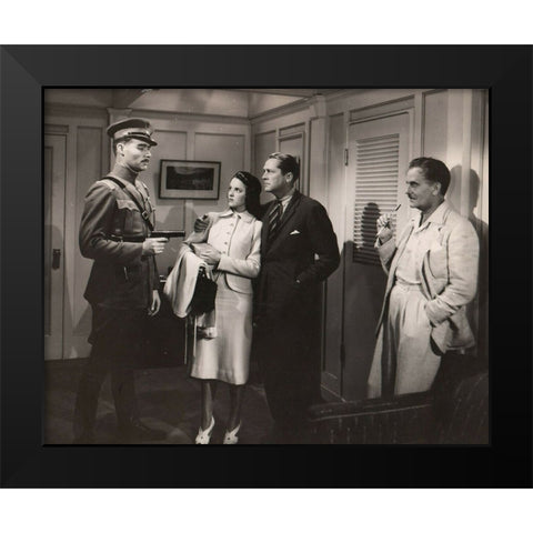 Shadows Over Shanghai Black Modern Wood Framed Art Print by Vintage Hollywood Archive