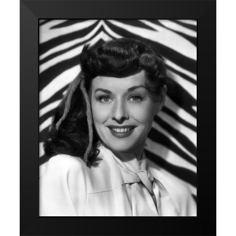 Paulette Goddard, 1947 Black Modern Wood Framed Art Print by Vintage Hollywood Archive