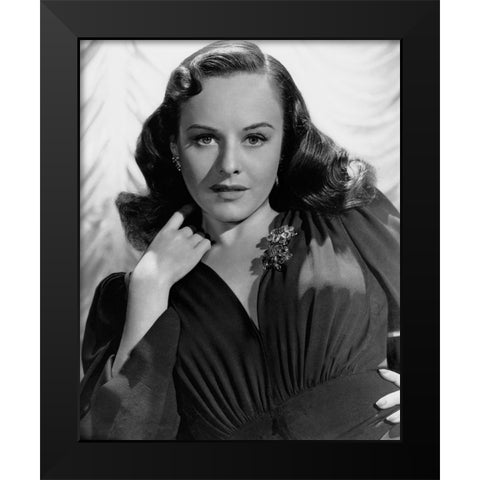 Paulette Goddard Black Modern Wood Framed Art Print by Vintage Hollywood Archive