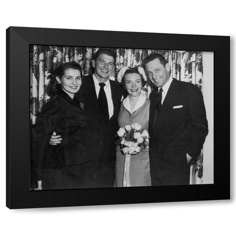 Reagan Wedding, 1952 Black Modern Wood Framed Art Print with Double Matting by Vintage Hollywood Archive