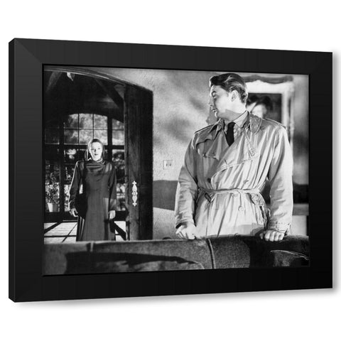 Robert Mitchum, Out of the Past, 1947 Black Modern Wood Framed Art Print by Vintage Hollywood Archive